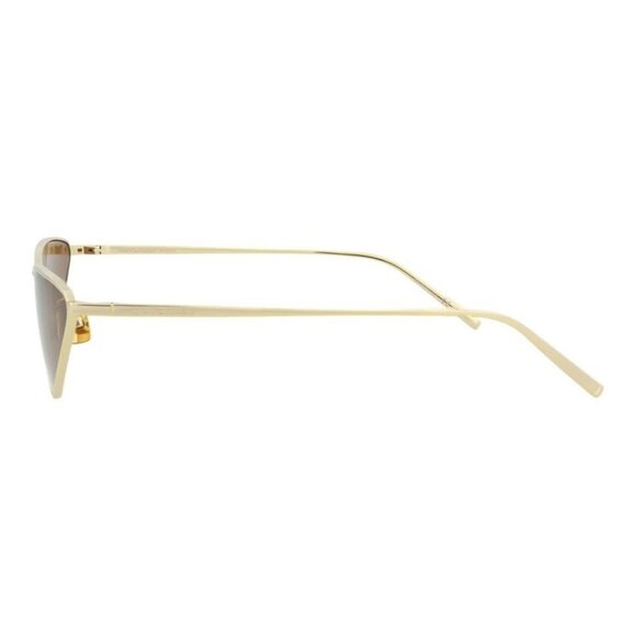 Saint Laurent Womens Cat Eye Gold Gold Brown Fashion Designer Eyewear - Picture 4 of 5